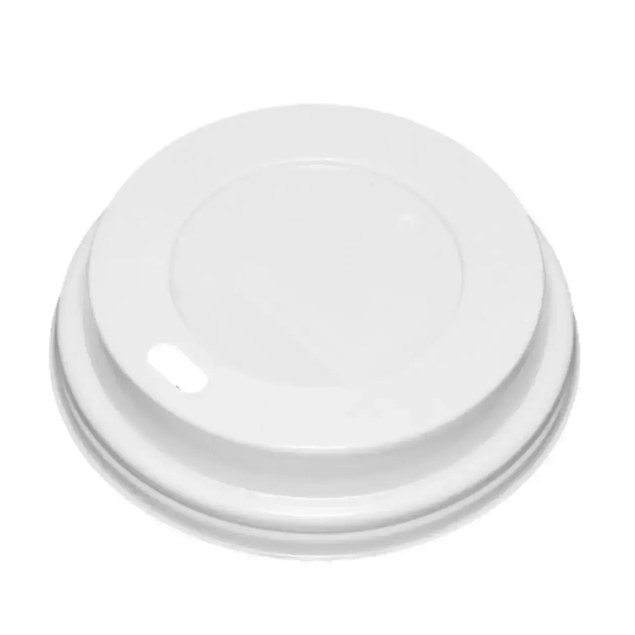 Drikkelåg Plast Ø90xH20mm Til Kaffebæger Hvid Catersource - 10 ps x 100 stk/krt