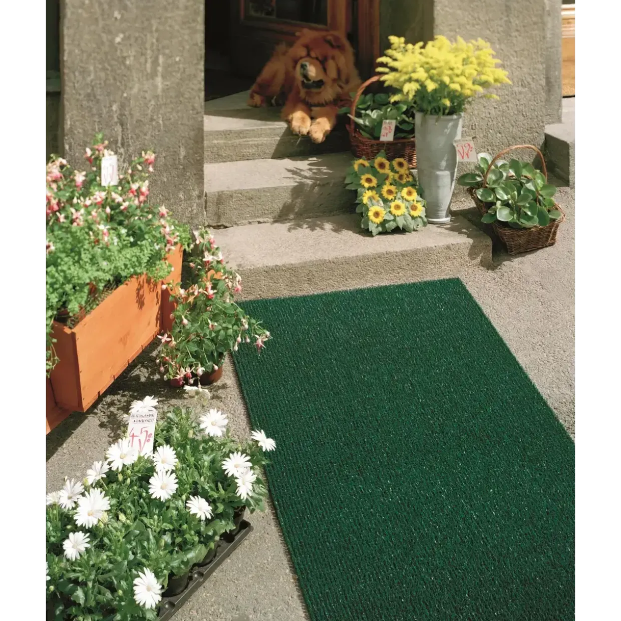 Dørmåtte - Skrabemåtte Astro Turf grøn 55x90cm