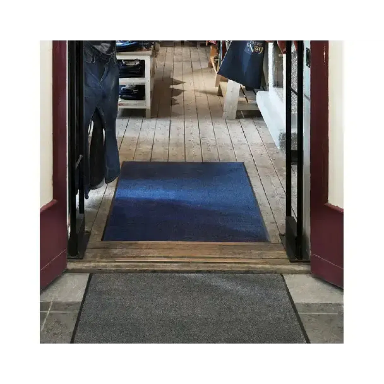 Dørmåtte Solett blå 60x90cm 8mm med kantliste PP vinyl - 5 stk