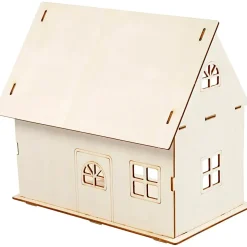 Dukkehus højde 25 cm størrelse 18 x 27 cm krydsfiner tykkelse 4 mm