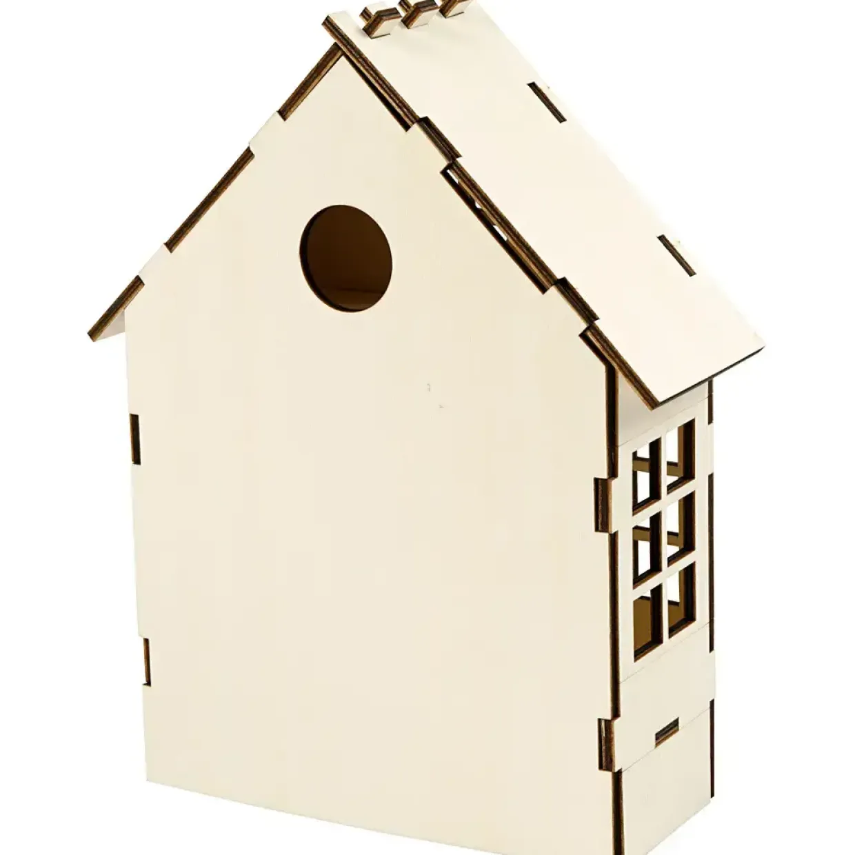 Dukkehus Saml selv karnap H: 24 cm B: 19 cm krydsfiner dybde 6(12,5) cm