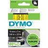 Dymo D1 tape 9mmx7m black/yellow