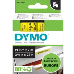 Dymo D1 tape 19mmx7m black/yellow