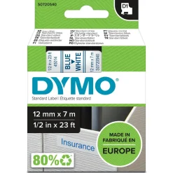 Dymo D1 tape 12mmx7m blue/white