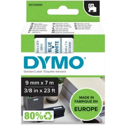 Dymo D1 tape 9mmx7m blue/white