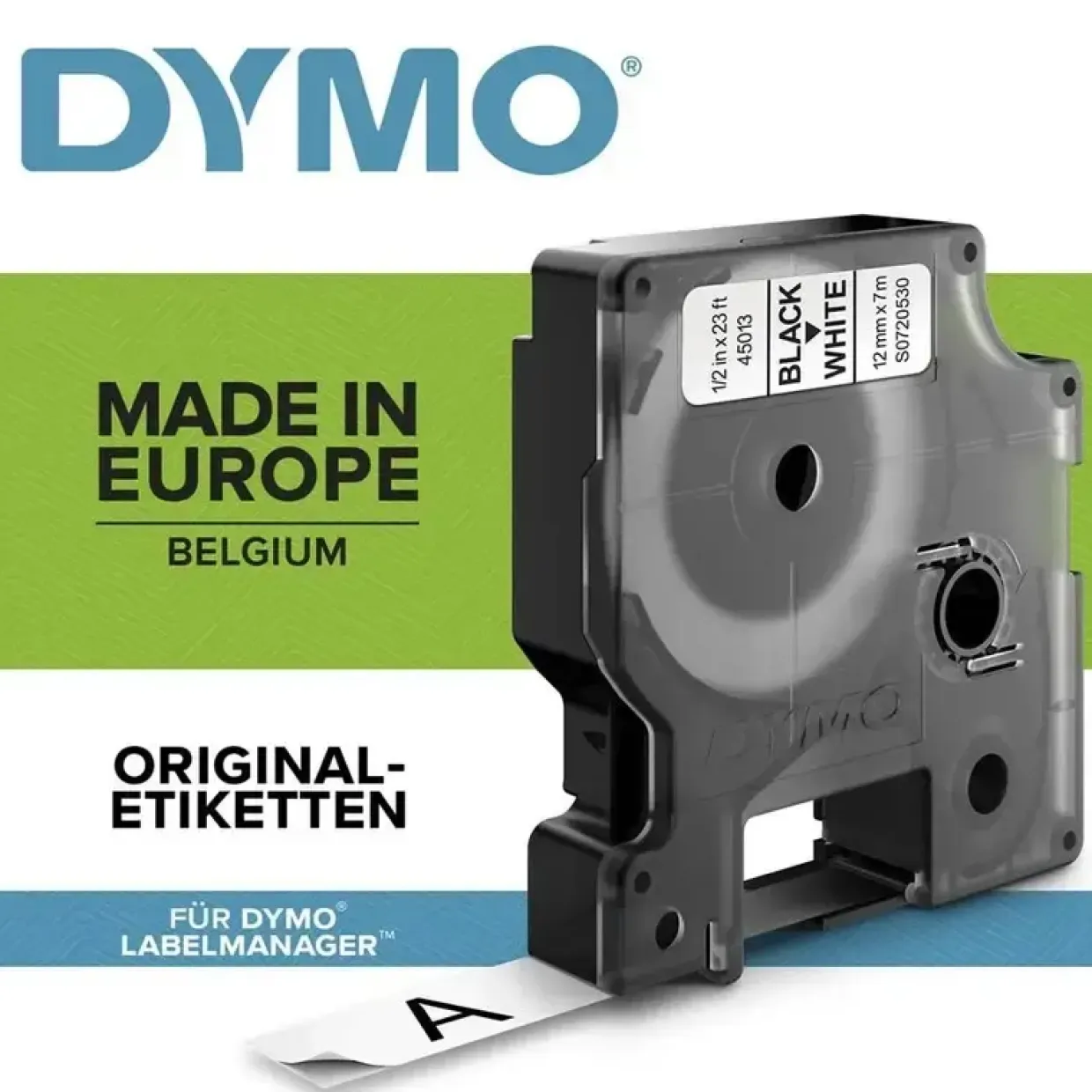 DYMO Etiket Tape, D1 45013, 12 mm