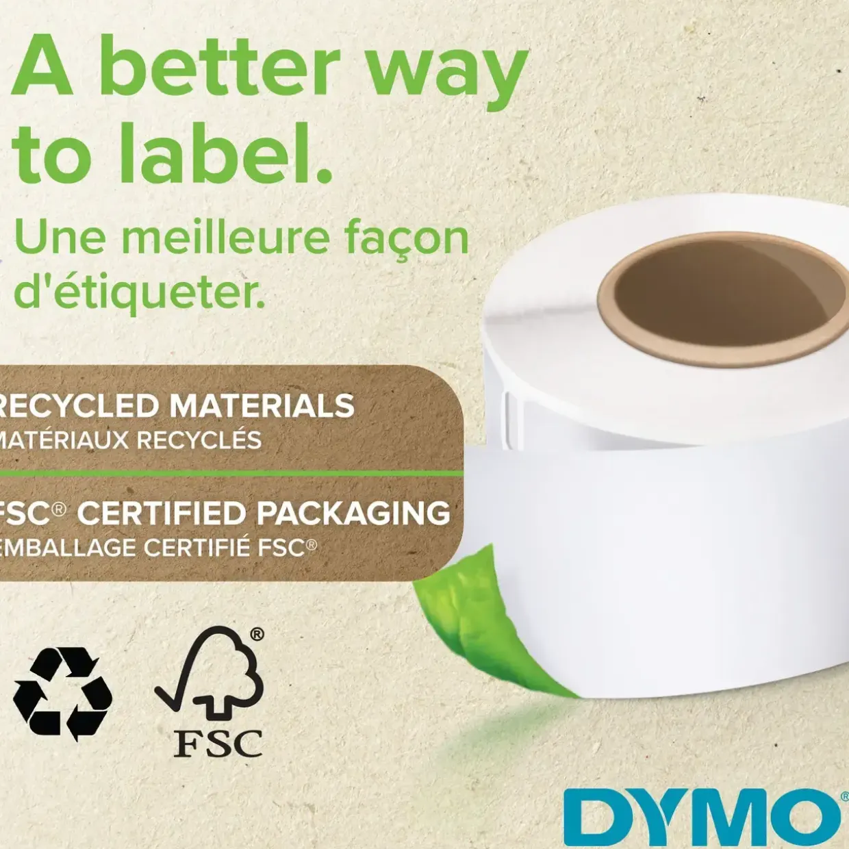 Dymo Labels 25x54 Extra Strong perm white(160)