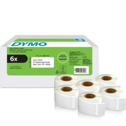 Dymo LabelWriter 25mmX54mm Return Address Labels 6 Rolls of 500 L