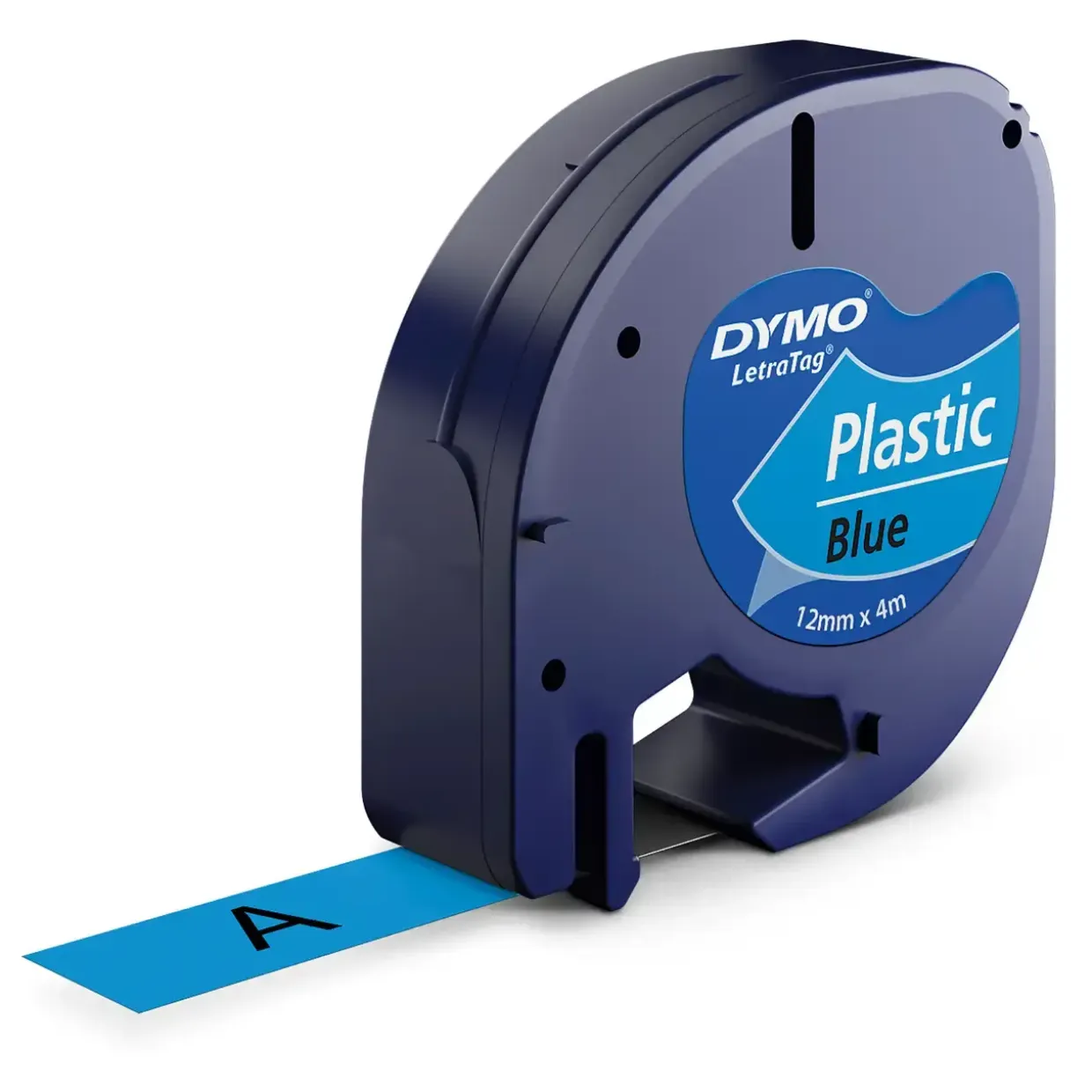 Dymo LetraTag Tape 12mmx4m blå plasttape