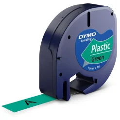 Dymo LetraTag Tape 12mmx4m grøn plasttape