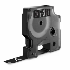 DYMO Tape D1 45021 - Etiket tape 12 mm hvid på sort