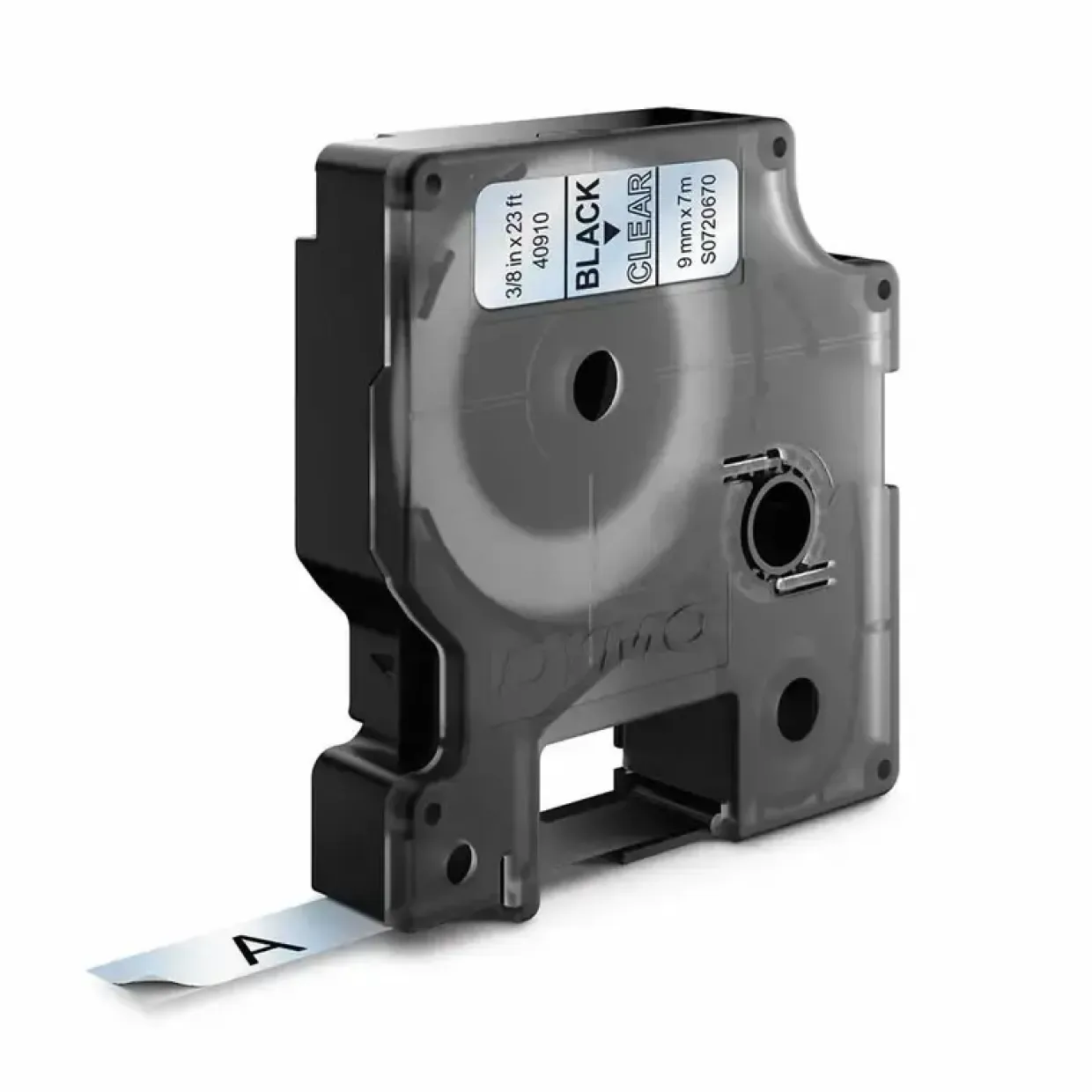 DYMO Tape D1 40910 - Labeltape 9 mm sort på klar