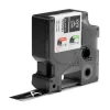 Dymo Tape Rhino 19mmx5,5m colour vinyl hvid på sort