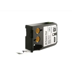 DYMO XTL 1868752 - Labeltape 19 mm x 7,5 m sort på hvid vinyl universal