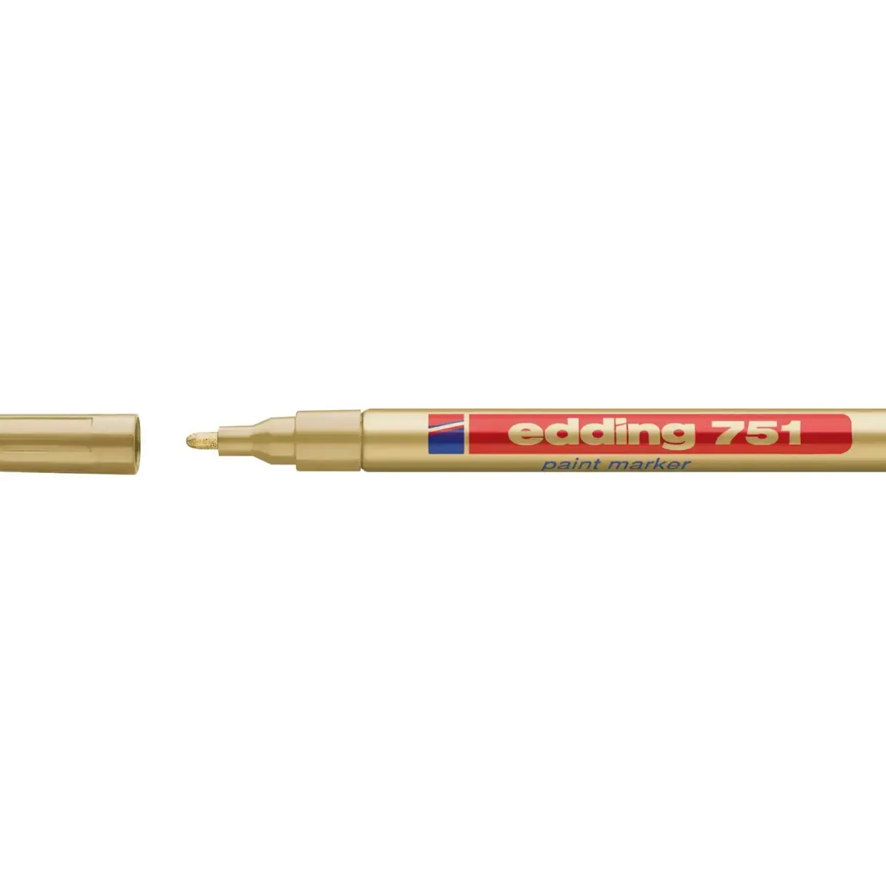 Edding 751 permanent marker - Guld rund spids 1-2 mm - 10 stk