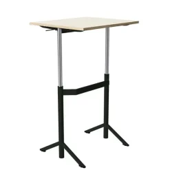 Elevbord Atlas 1132, 700x600mm, lyddæmpende eg højtrykslaminat, sortolivent stel