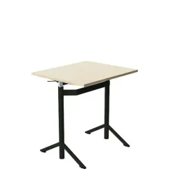 Elevbord Atlas 1132, 700x600mm, lyddæmpende eg højtrykslaminat, sortolivent stel