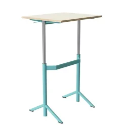 Elevbord Atlas 1132, 700x600mm, lyddæmpende eg højtrykslaminat, turkis stel