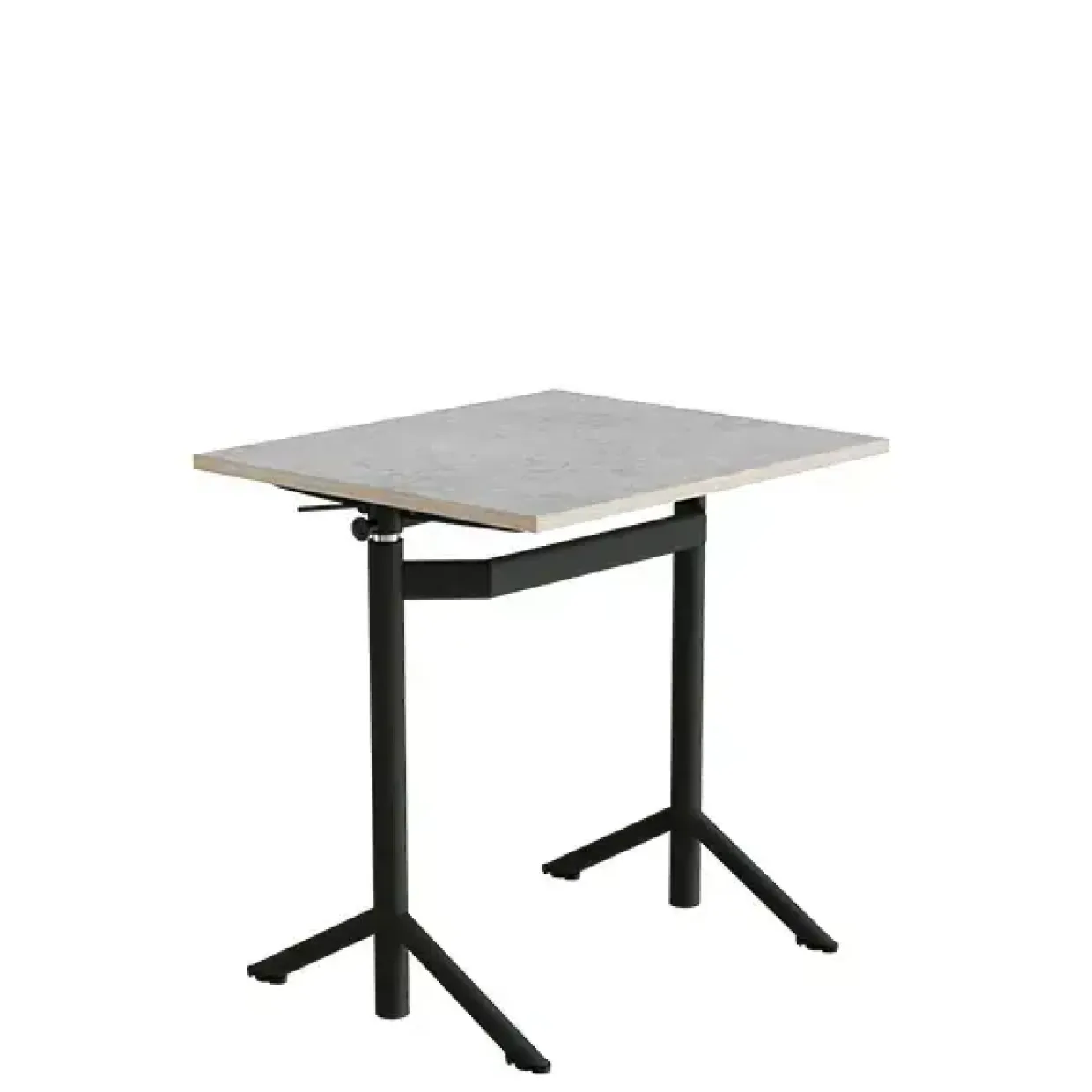 Elevbord Atlas 1132, 700x600mm, lys grå linoleum, sortolivent stel