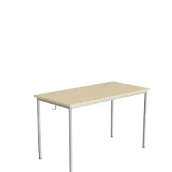 Elevbord 166 1200x600 mm Højde 720 mm Lydabsorberende birk laminat på alugråt understel