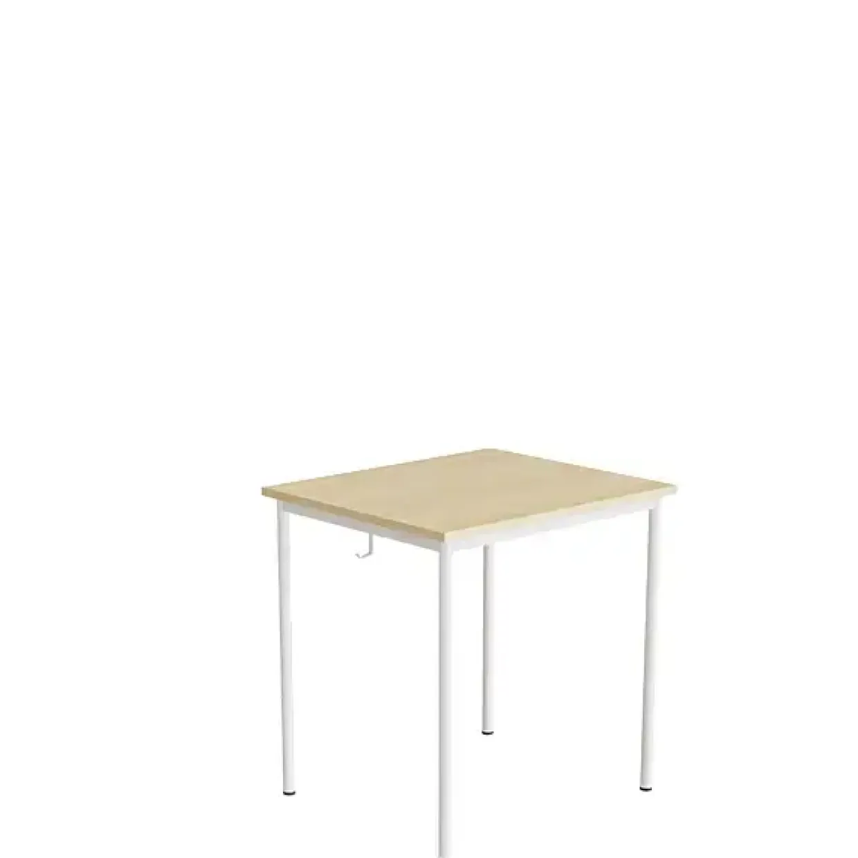 Elevbord 166 700x600 mm Højde 720 mm Lydabsorberende birk laminat på hvidt understel