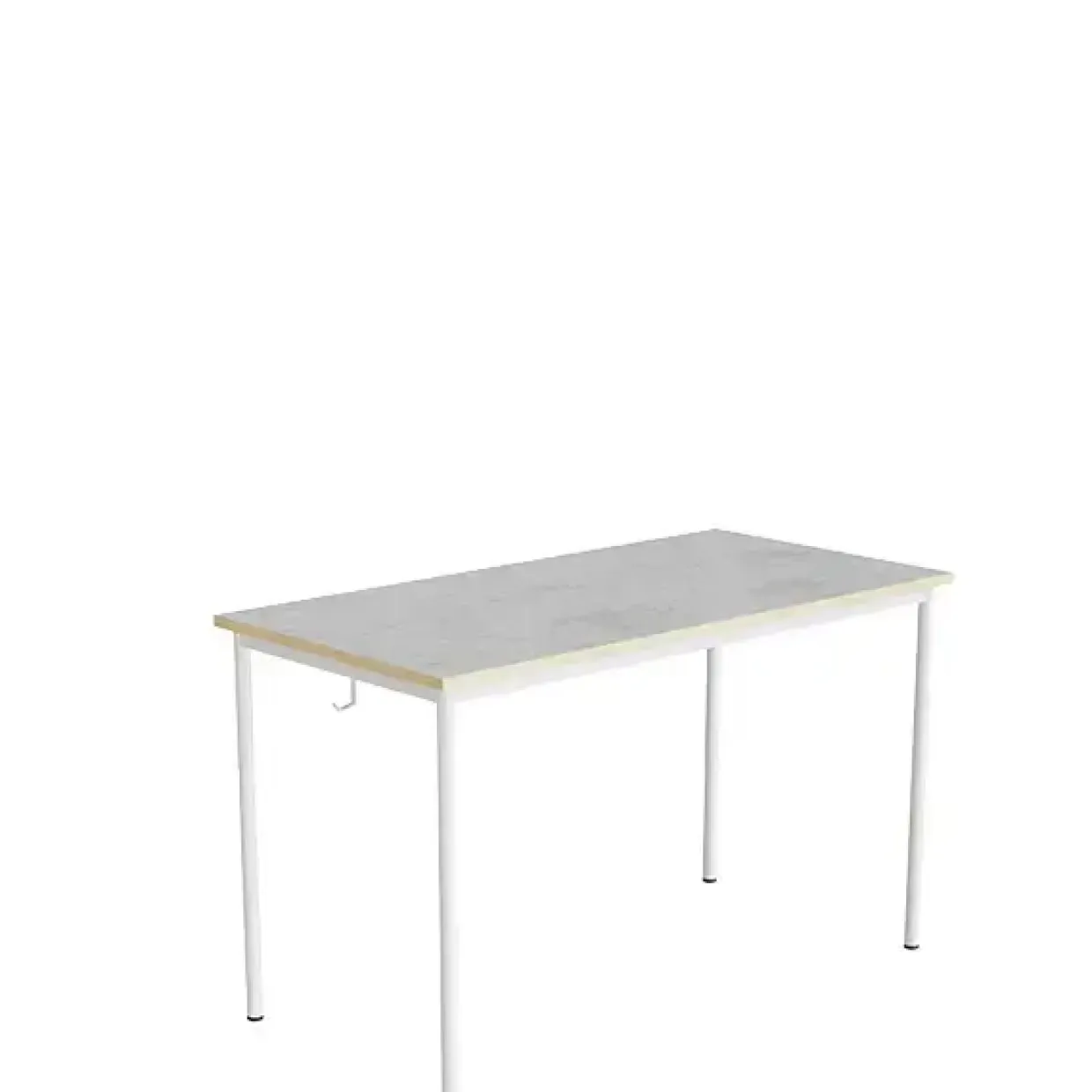 Elevbord 166 1200x600 mm Højde 720 mm Lys grå linoleum på hvidt understel