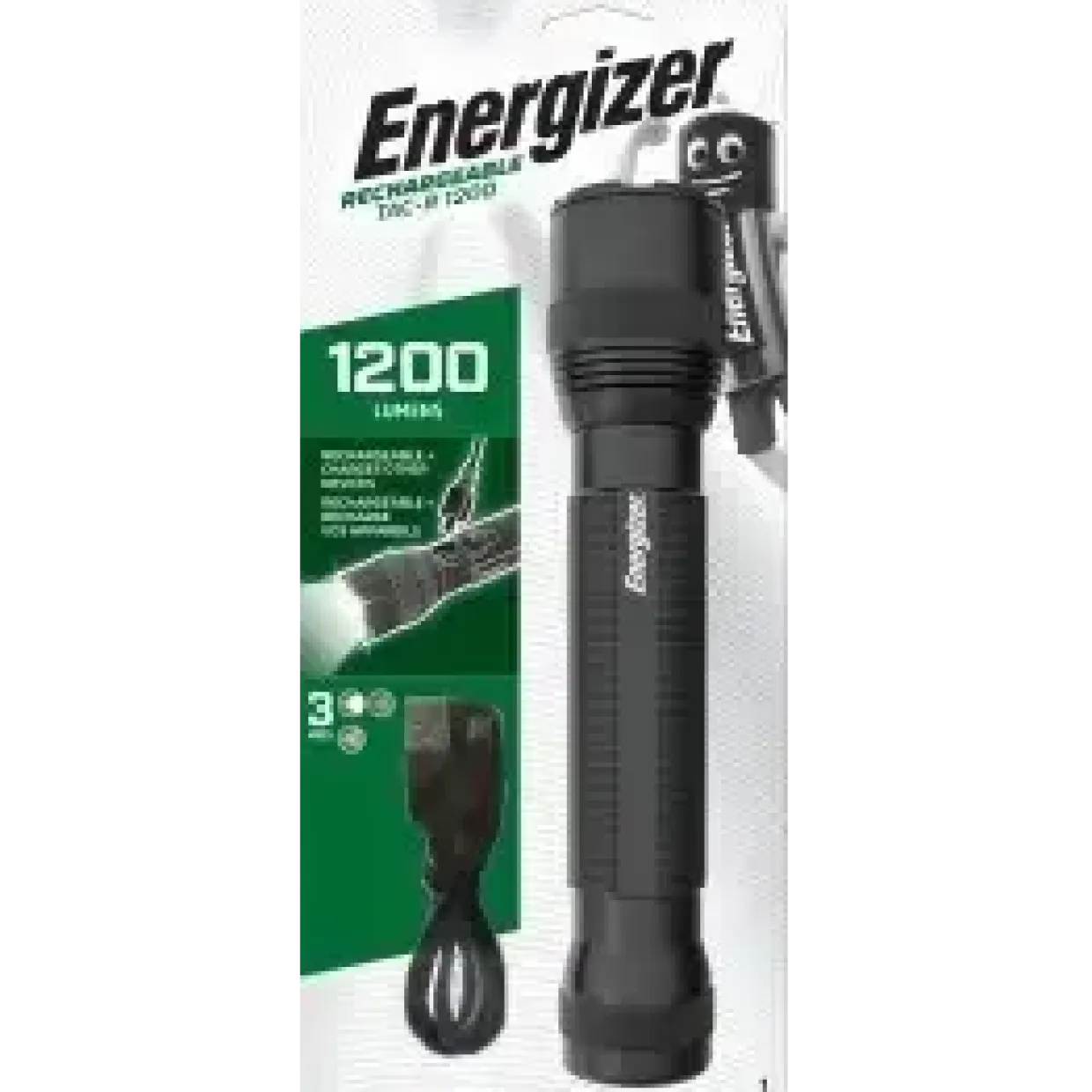 Energizer tactical Torch recharge 1200 lumens