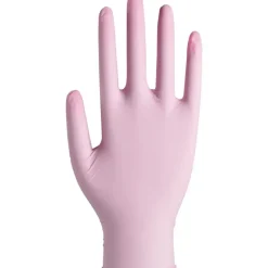 Engangshandsker - ABENA Classic Sensitive L - Pink Nitril - Pudderfri - 100 stk