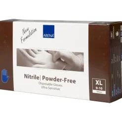 Engangshandsker - ABENA Ultra sensitive S - Blå nitril - Pudderfri - 100 stk