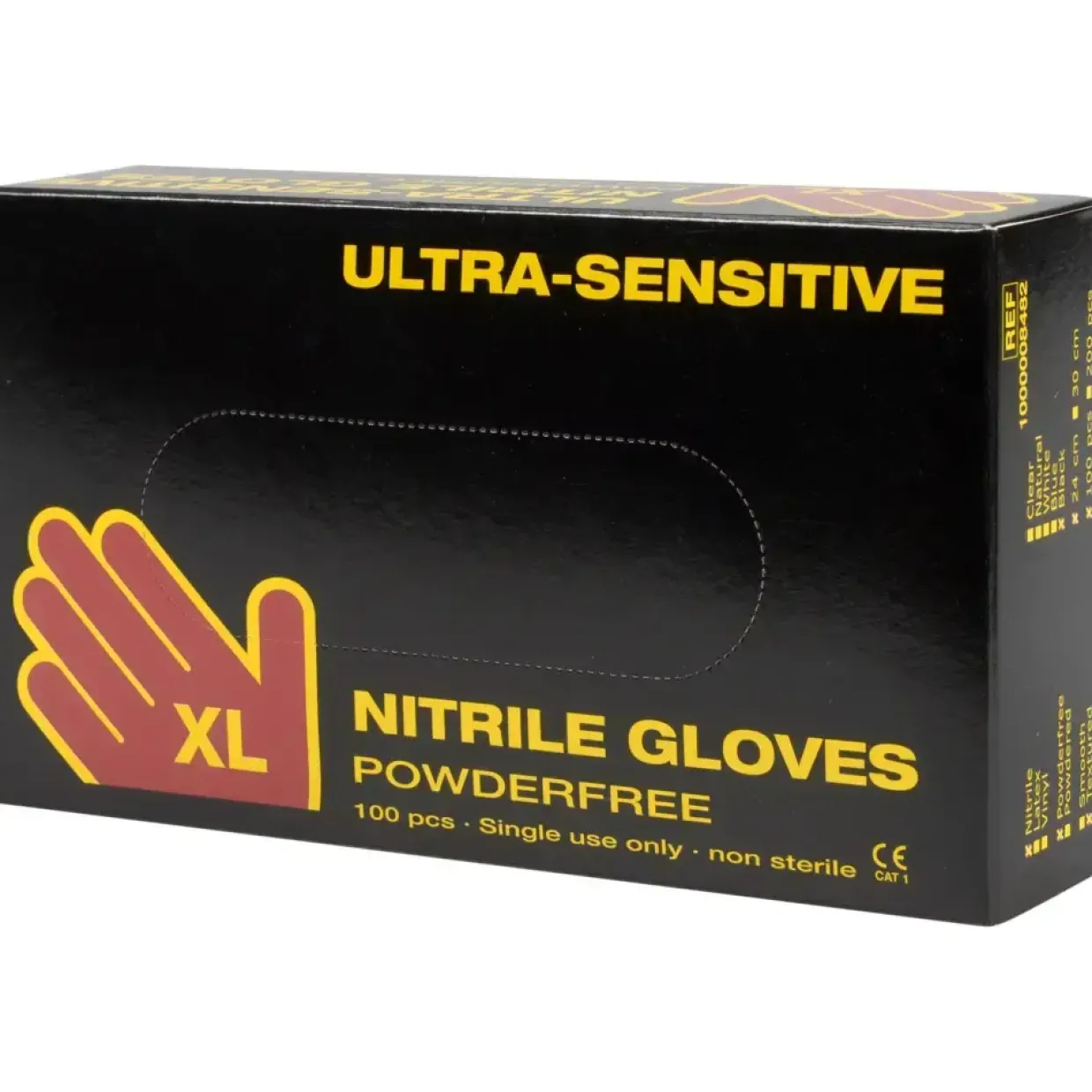 Engangshandsker, Boisen Safety Ultra Sensitive, XL, sort, nitril, pudderfri - 100 stk