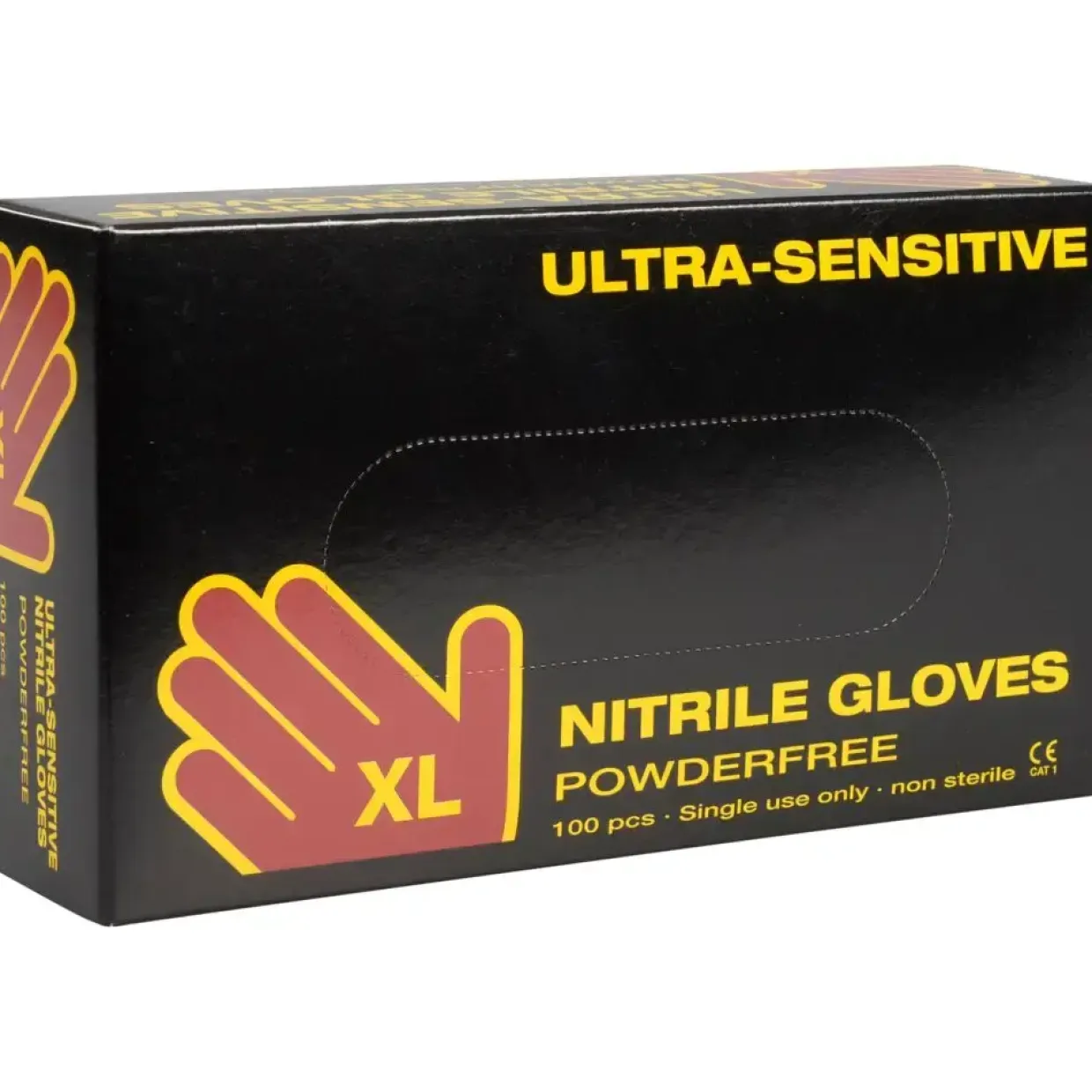 Engangshandsker, Boisen Safety Ultra Sensitive, XL, sort, nitril, pudderfri - 100 stk