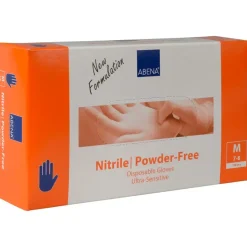 Engangshandsker, Ultra sensitive, Pudderfri, Str. M, Nitril, Blå, Abena - 100 stk