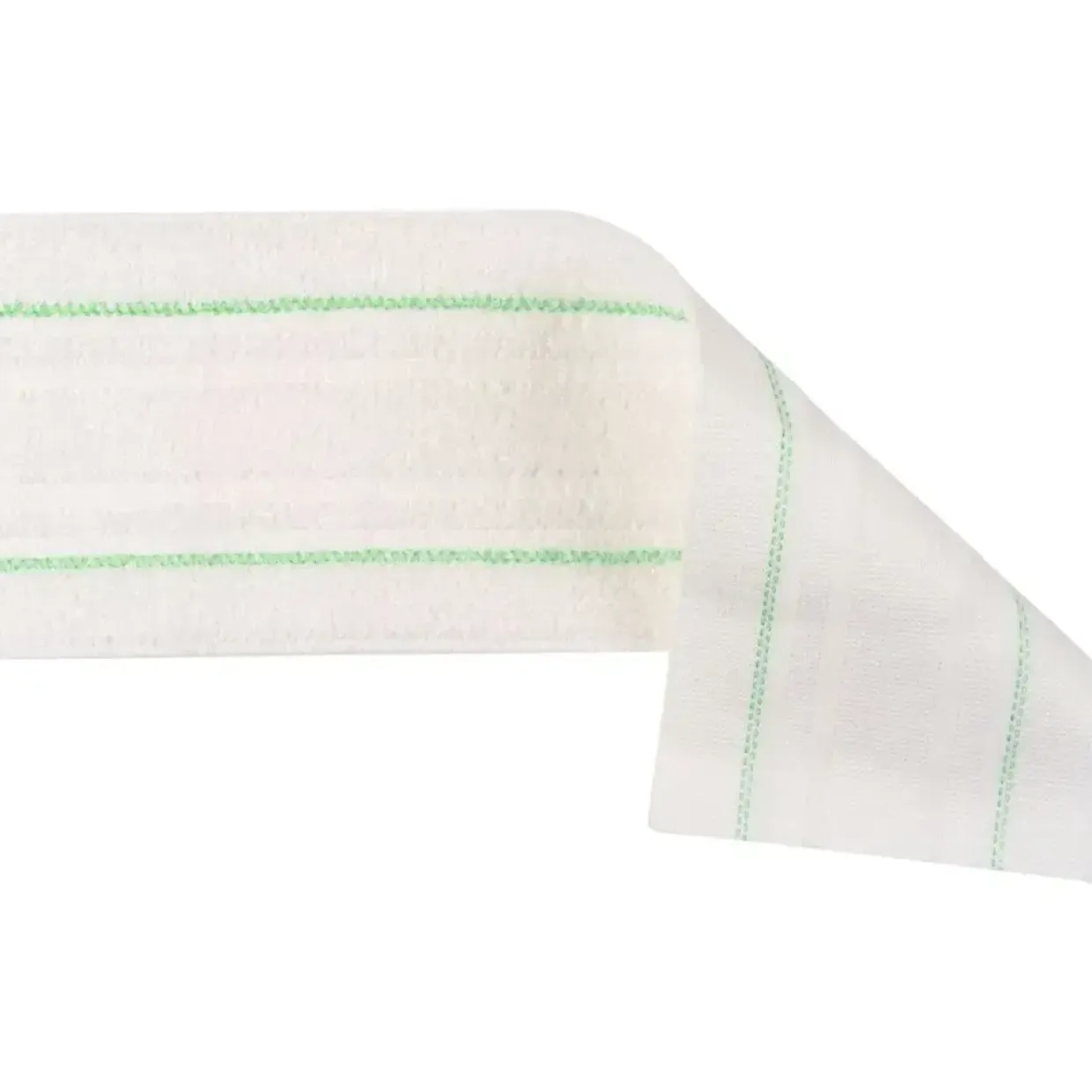 Engangsmoppe, 40x12cm, hvid, mikrofiber, til hook'n'loop - 25 stk