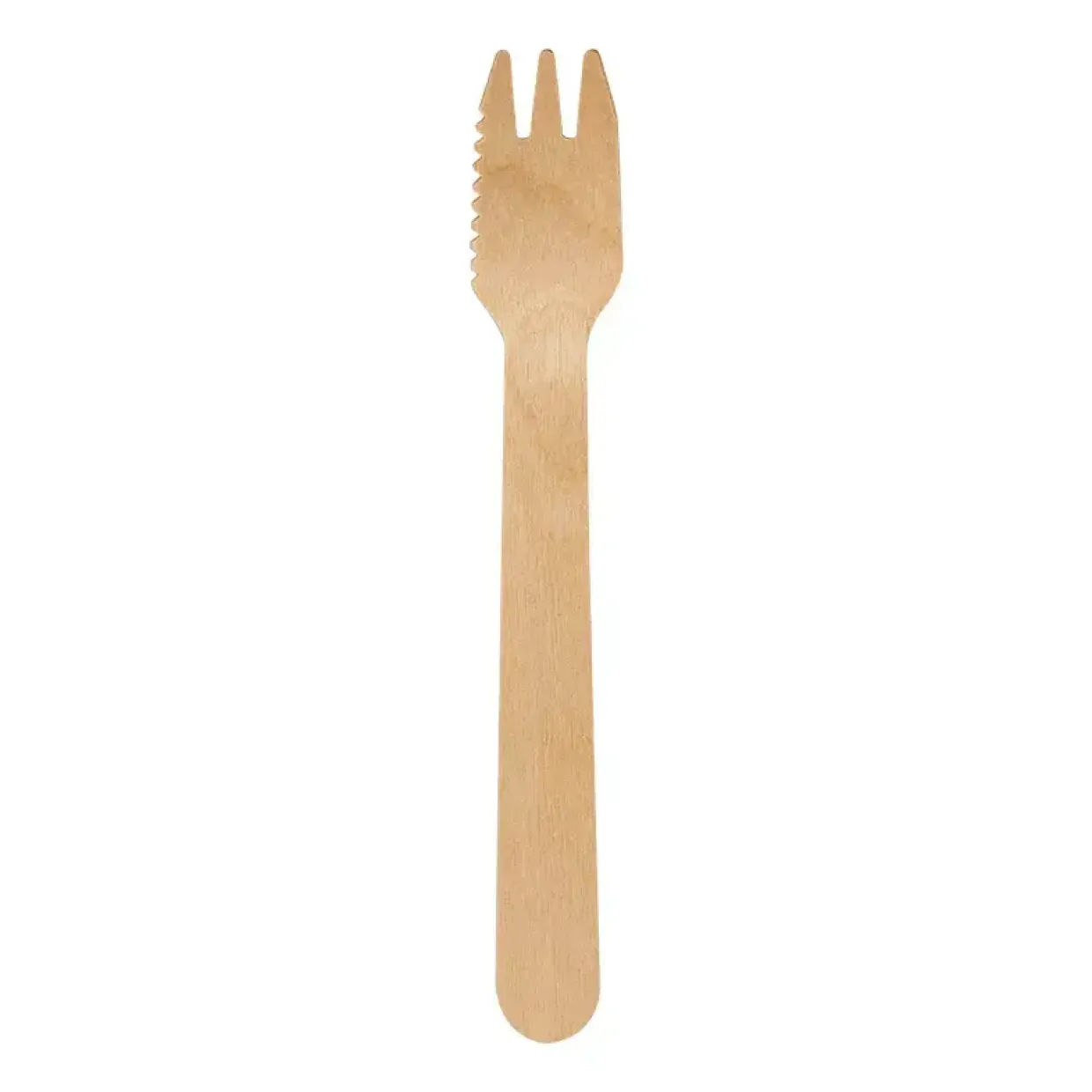 Engangsservice i træ gaffel 14 cm - 100 stk