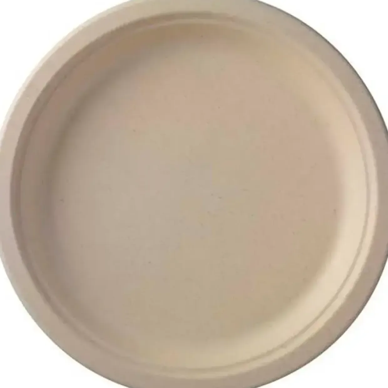 Engangstallerken ø22cm natur - bagasse PFAS free - 50stk/pak