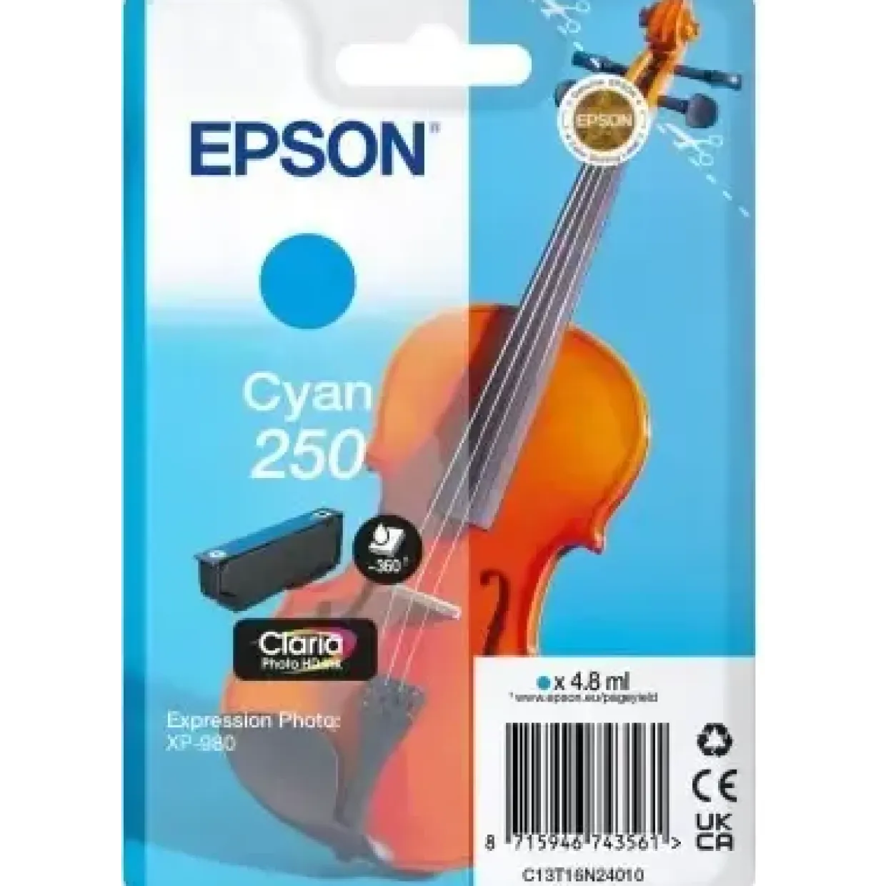 Epson Blækpatron Singlepack Cyan 250 ink