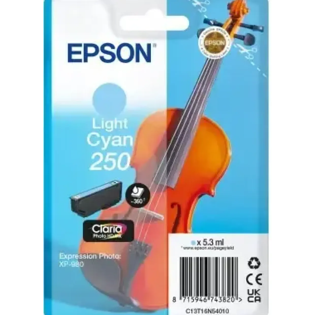 Epson Blækpatron Singlepack Light Cyan 250 ink