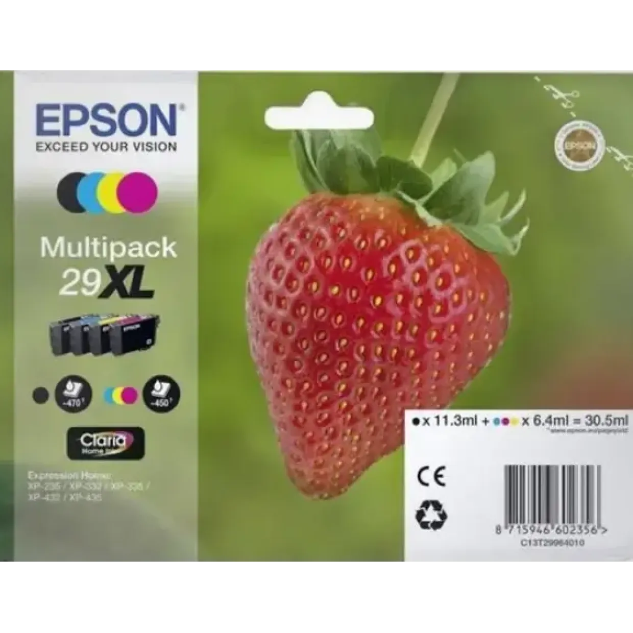 Epson 29 X, Blækpatron, Sort & Farve, Sampak