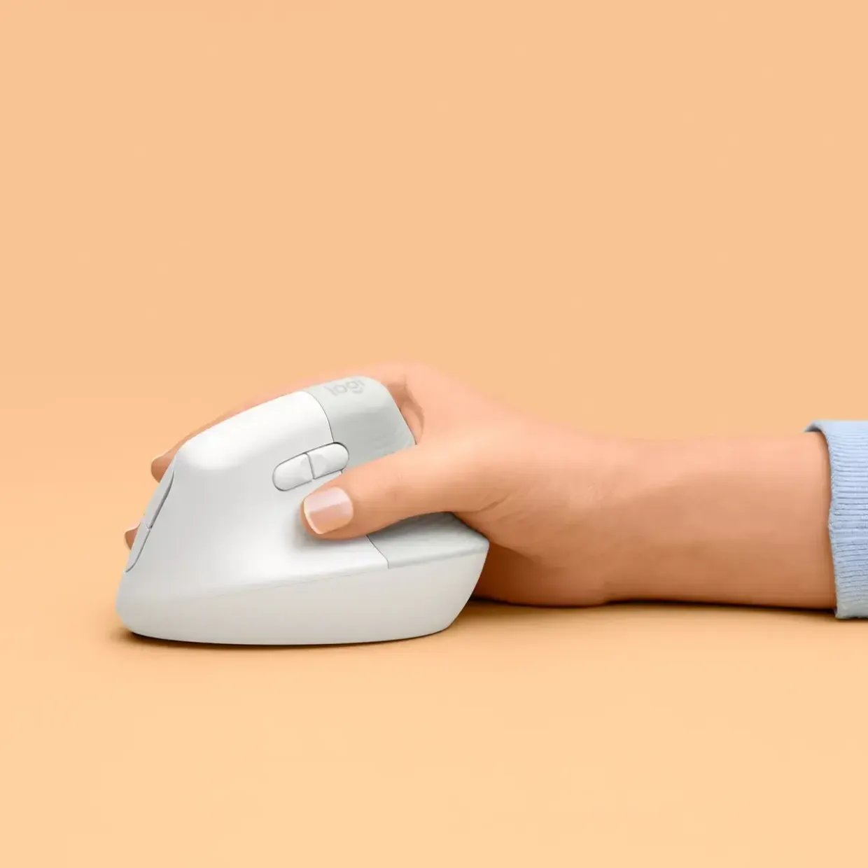 Ergonomisk mus - Logitech Lift for Mac - vertikal - Off-White