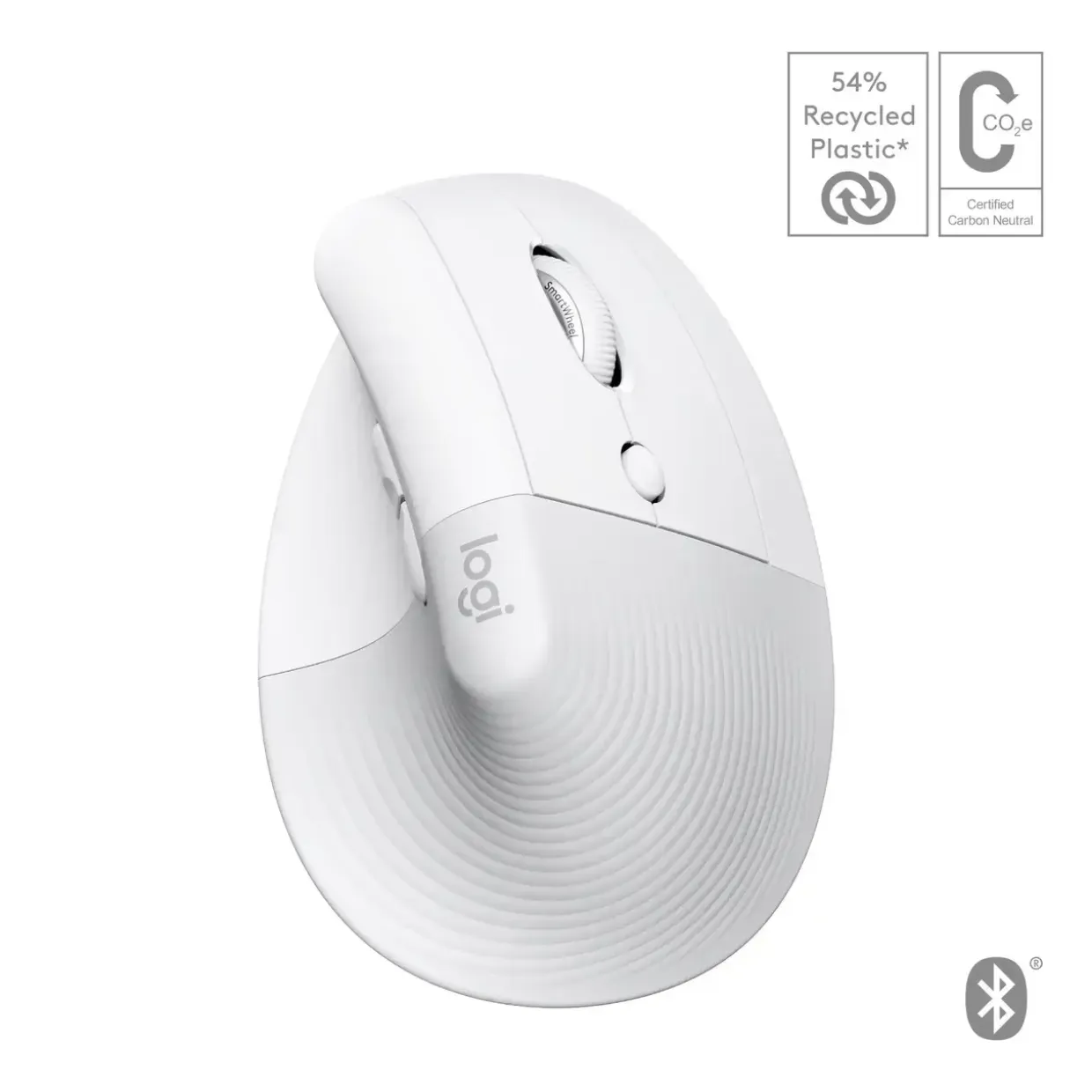 Ergonomisk mus - Logitech Lift for Mac - vertikal - Off-White