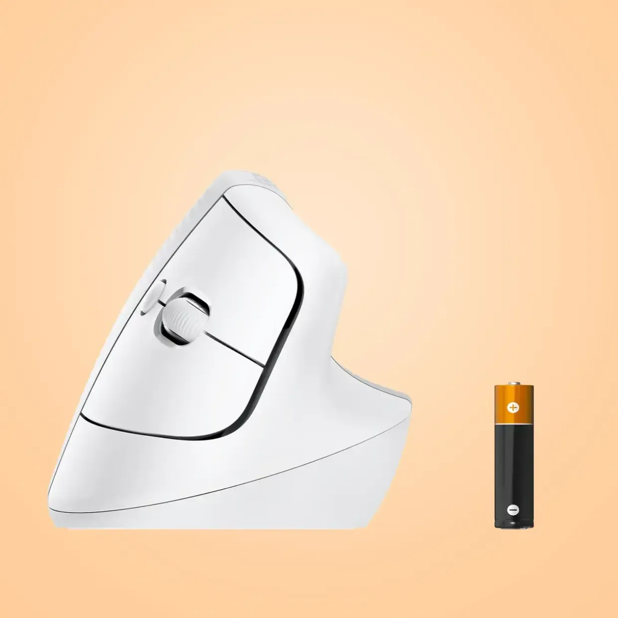 Ergonomisk mus - Logitech Lift for Mac - vertikal - Off-White