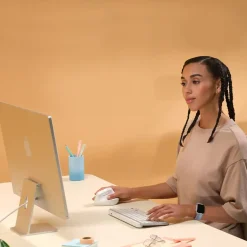 Ergonomisk mus - Logitech Lift for Mac - vertikal - Off-White