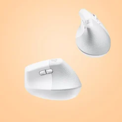 Ergonomisk mus - Logitech Lift for Mac - vertikal - Off-White