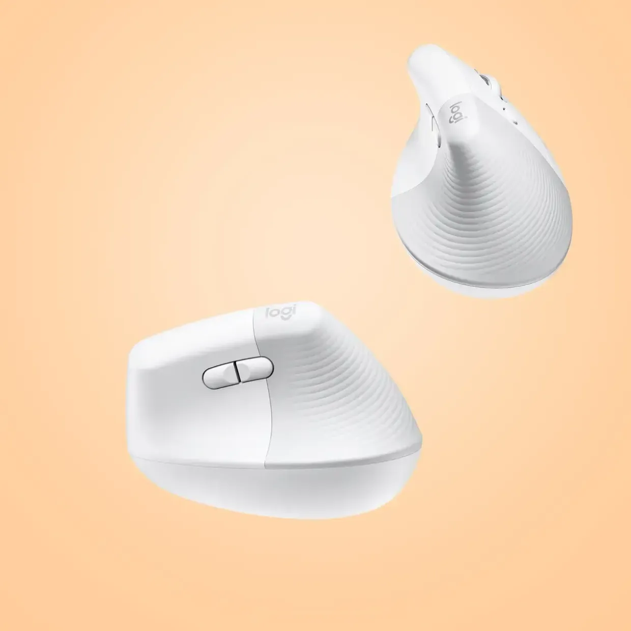 Ergonomisk mus - Logitech Lift for Mac - vertikal - Off-White