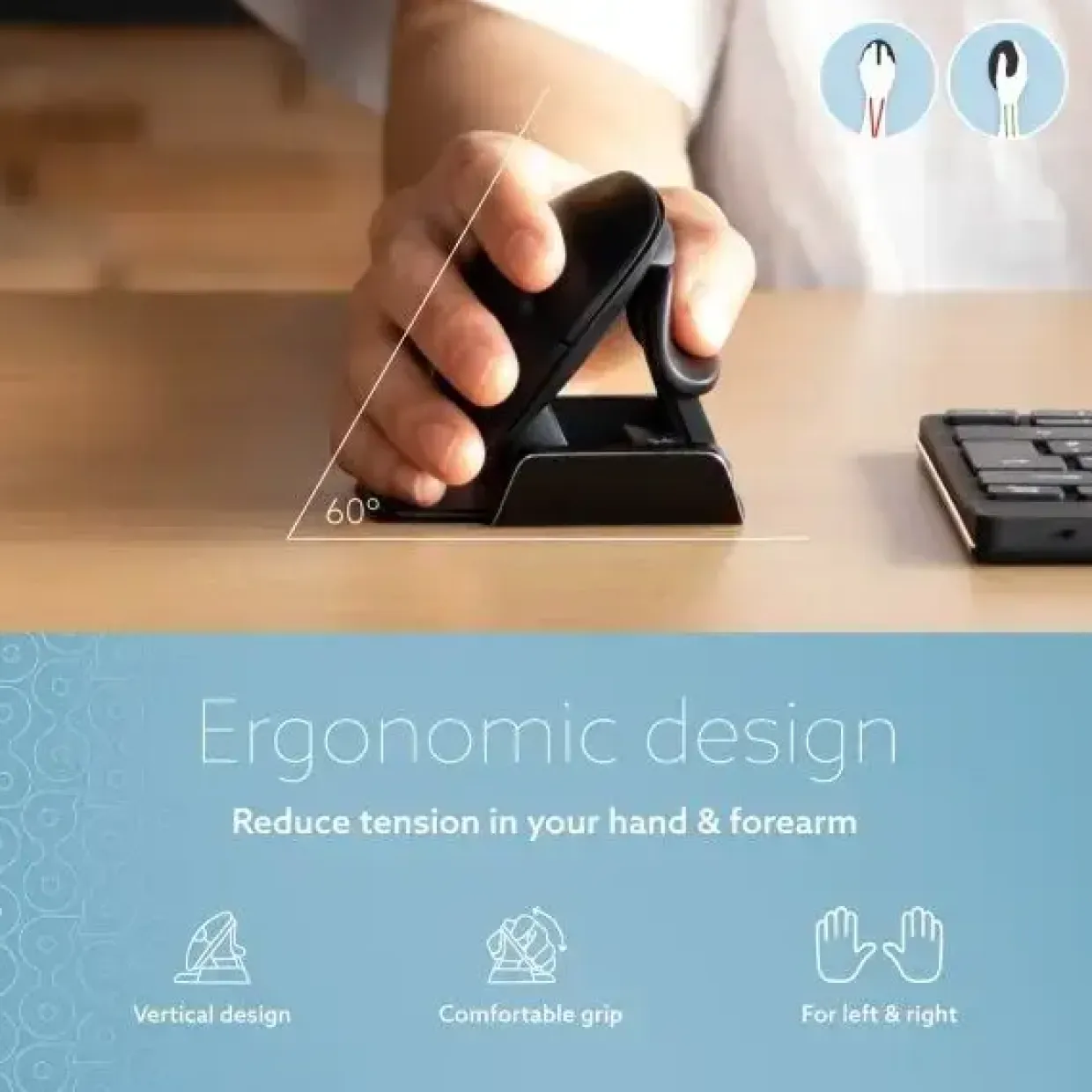 Ergonomisk mus R-Go Twister Ambidextrous Mouse