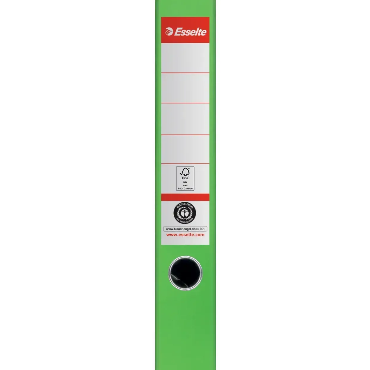 Esselte brevordner grøn No. 1, 100% recirkuleret karton, A4/50 mm - Køb minimum 10 stk.