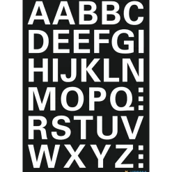 Etiketbogstaver - Herma Vario A-Z 15mm - Hvid - 2 ark - Køb minimum 10 stk.