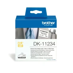 Etiket - Brother Pre-cut Visitor Badge - 86x60 mm - Sort på hvid - 260 stk