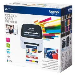 Etiketprinter Brother VC-500W - Farve Labelprinter med Wi-Fi