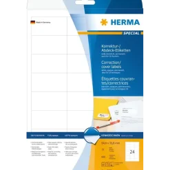 Etiketter Herma uigennemsigtig 64,6x33,8 (600)